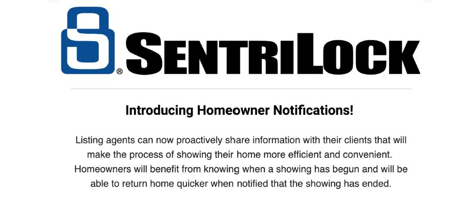 New from Sentrilock: Homeowner Notifications