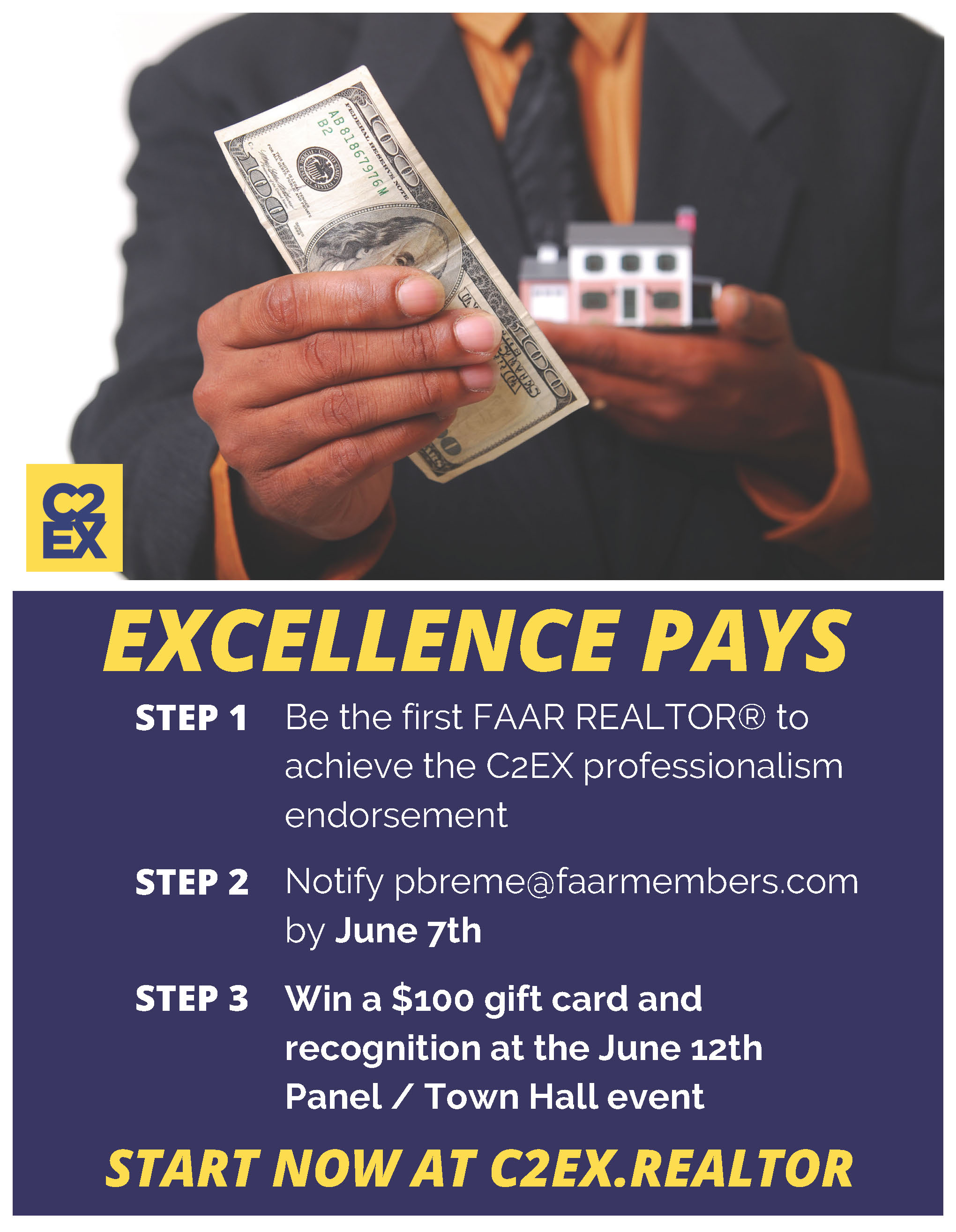c2ex contest flyer fredericksburg area association of realtors win flyer