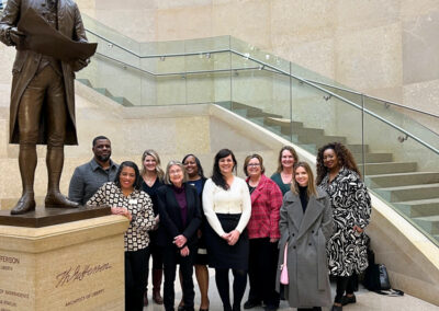 REALTORS® pose for a picture while advocating at the state capitol in Richmond.