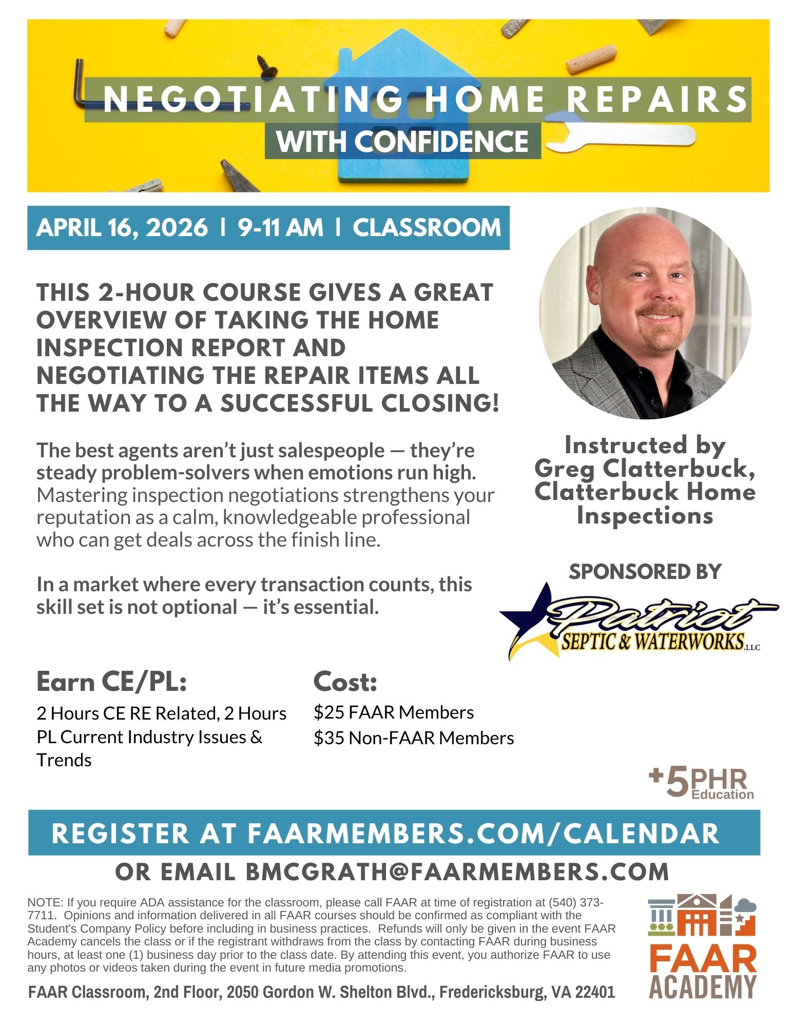 4 16 26 Negotiating Home Repairs Class