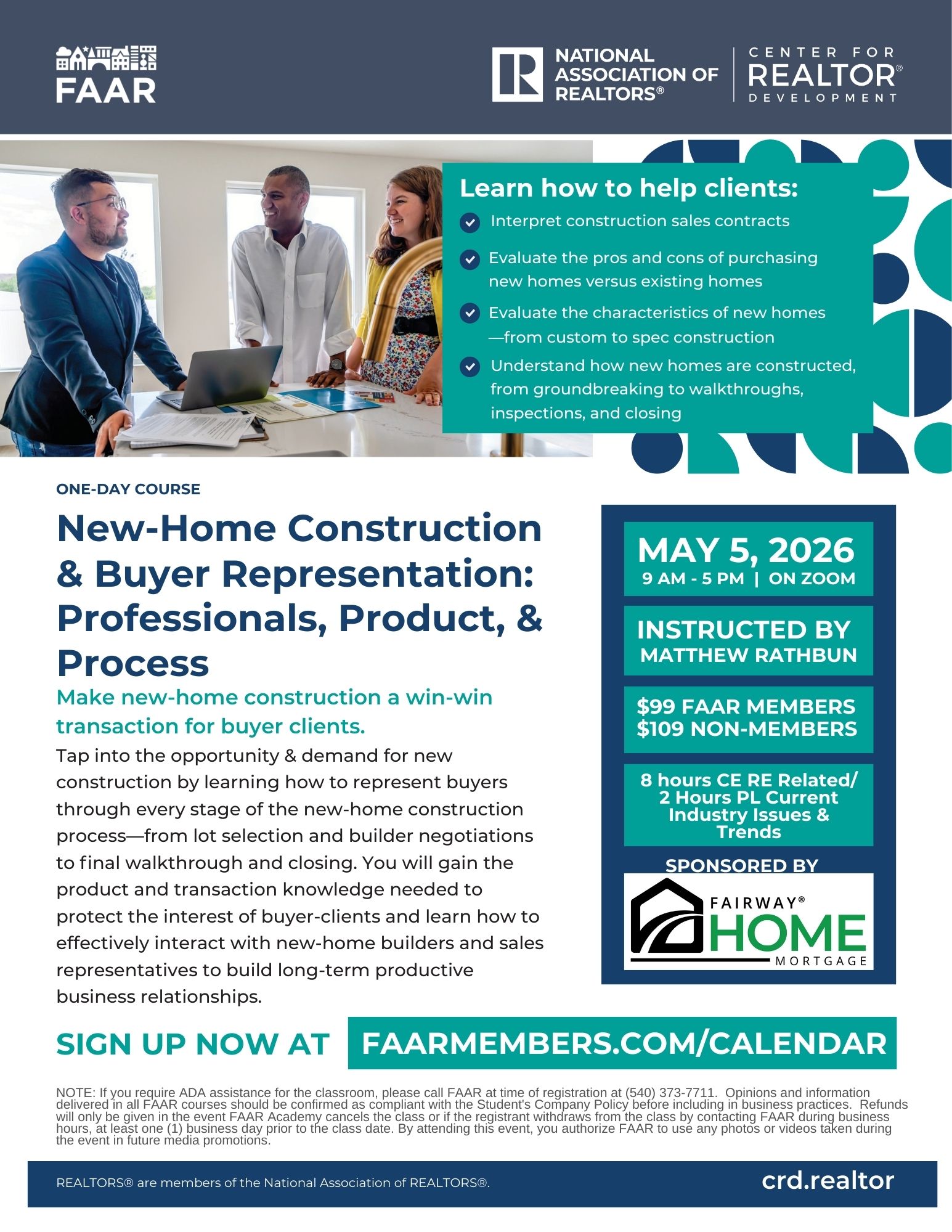5 5 26 New Home Construction Buyer Representation Class Zoom Flyer